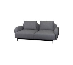 Cane-Line - Aura 2-pers. sofa m/lavt armlæn  Dark grey, Cane-line Ambience